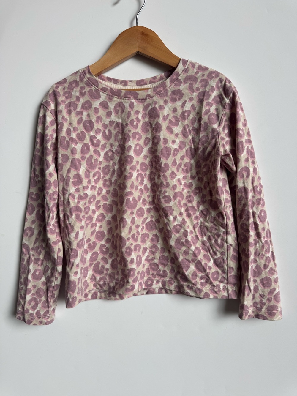 Girls Cat & Jack Leopard Print Long Sleeve Tee